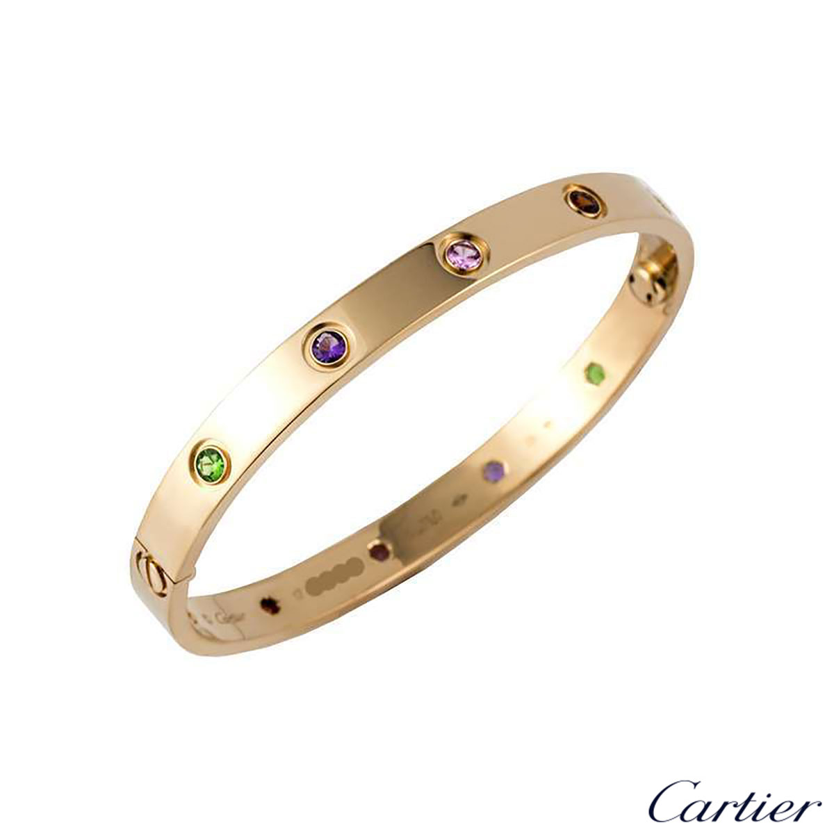 cartier love colored stones